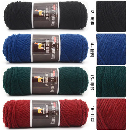TPRPYN 1pc 100g Alpaca wool Soft Warm Knitting Worsted Alpaca Wool Crochet Yarn Thread Scarves Gloves Handcraft Pure Multic