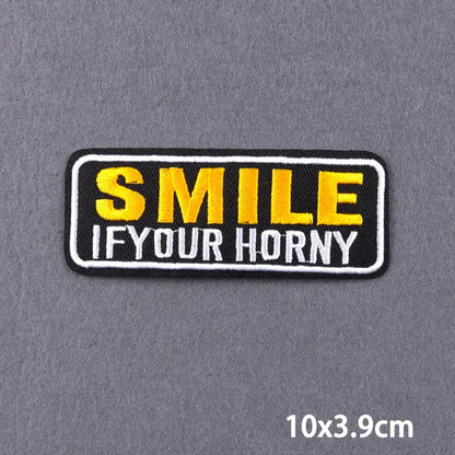 Indicative Slogan Patch Iron/Sew On Patches For Clothing Thermoadhesive Patches Embroidery/Fusible Patch Stay Weird Applique DIY