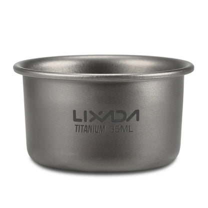 1/3pcs Lixada 35ml Mini Titanium Tea Cup Home Office Outdoor Camping Hiking Coffee Tea Cup Mug 8g