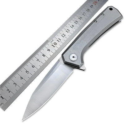 Ball Bearing Flipper Folding Pocket Knife All Steel D2 Steel Blade Camping EDC Self Defense Outdoor Survival Hunting Tools