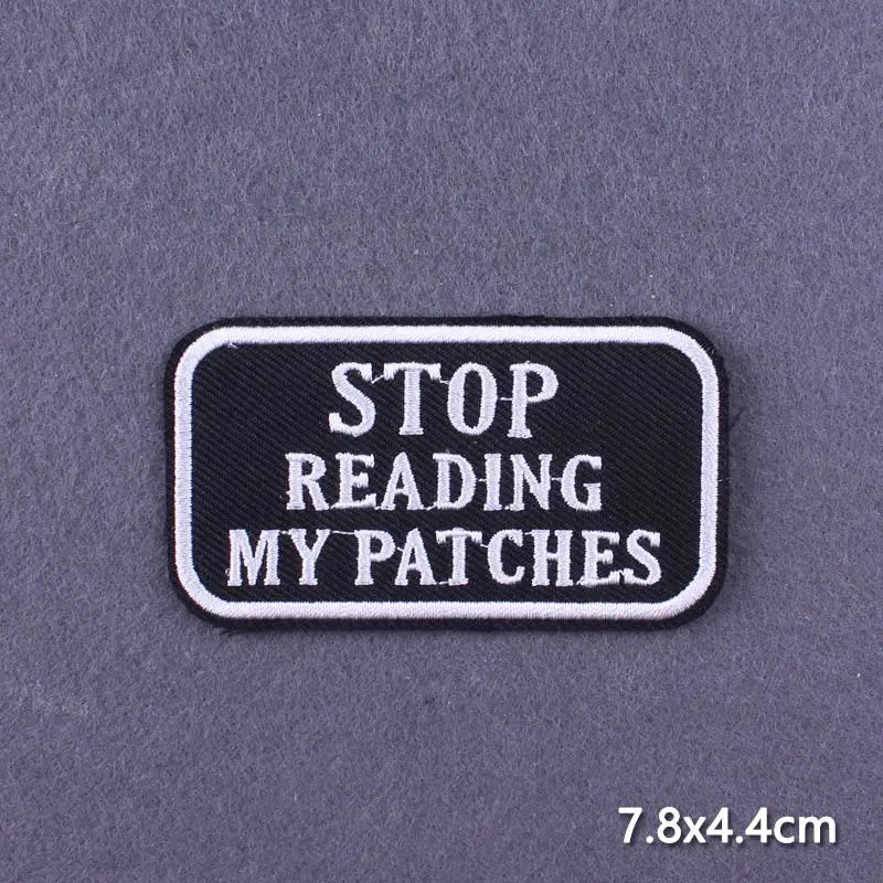 Indicative Slogan Patch Iron/Sew On Patches For Clothing Thermoadhesive Patches Embroidery/Fusible Patch Stay Weird Applique DIY
