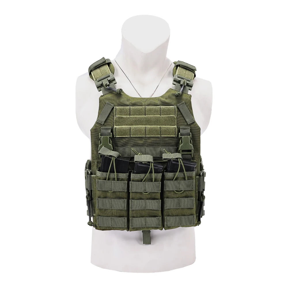 New Tatctical Hunting Vest Combat Carrier Molle Magazine Pouch Quick Release Comfort Lightweight Utility Cummerbund Paintball