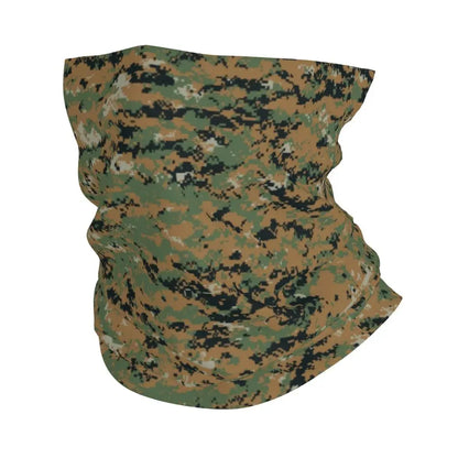 Custom Flecktarn Camo Bandana Neck Gaiter Windproof Face Scarf Cover Men Women Woodland Camouflage Headwear Tube Balaclava