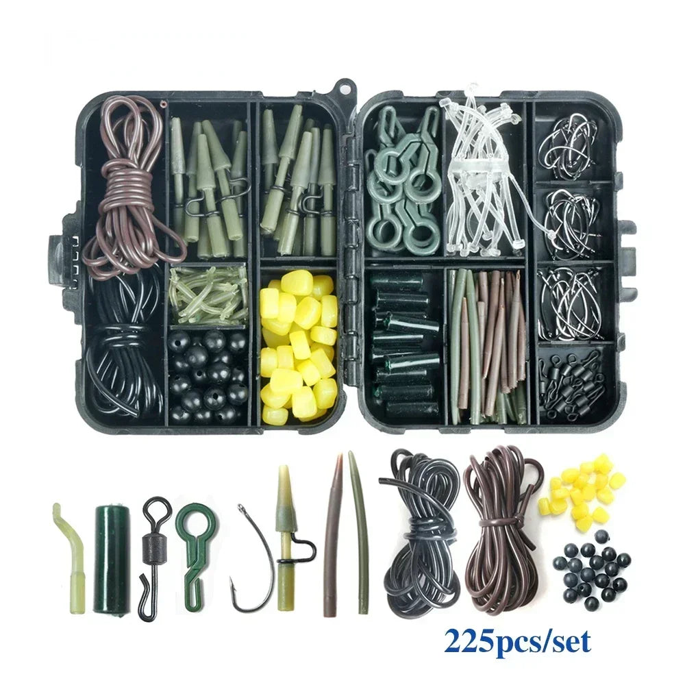 Articulos De Pesca Carp Fishing Tackle Kit Anti Tangle Sleeves Hook Stop Beads Swivels All for Fishing Goods Accessories