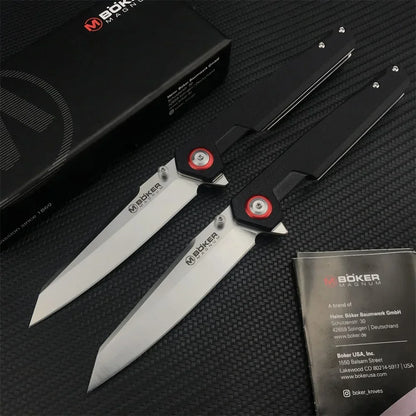 RU Stock Boker Outdoor Folding Knife 440B Tanto Blade G10 Handle Multi-functional Tool EDC Camping Hunting Pocket Knife