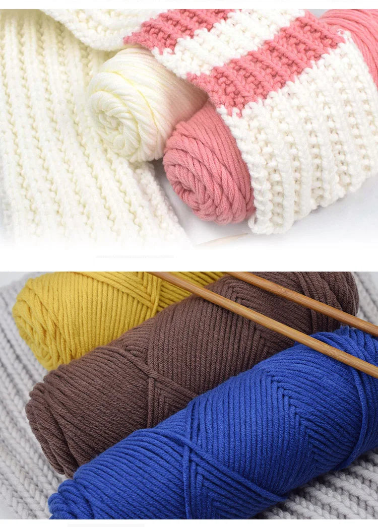 100g/pcs Chunky Yarn Wool Blends for Hand Knitting Handmade DIY Woven Scarf Thread Valentine's Cotton Gift Scarf Sweater Hats
