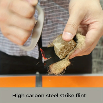 High Carbon Steel Flint Survival Fire Starter Tool Fire Striker Camping Fire Ignition Outdoor Fire Lighter Hiking