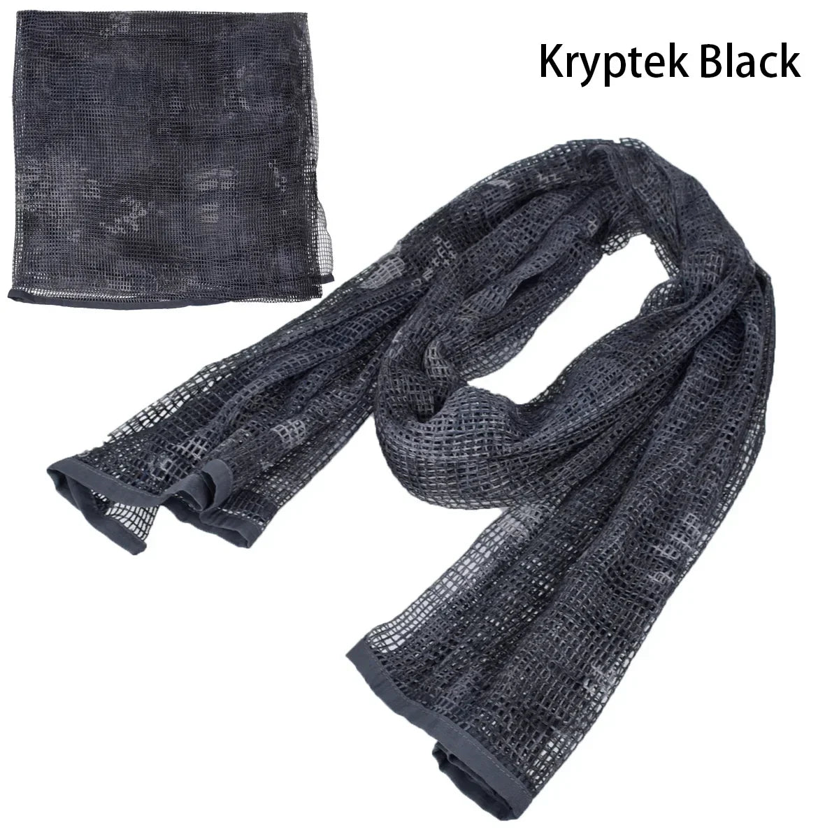 Camouflage Netting Scarf Sniper Veil Camo Mesh Face Scarf Veil Shemagh Head Wrap for Outdoor Camping Hiking Hunting Shooting