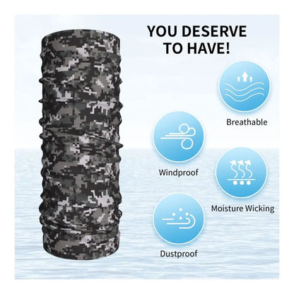 Custom Flecktarn Camo Bandana Neck Gaiter Windproof Face Scarf Cover Men Women Woodland Camouflage Headwear Tube Balaclava