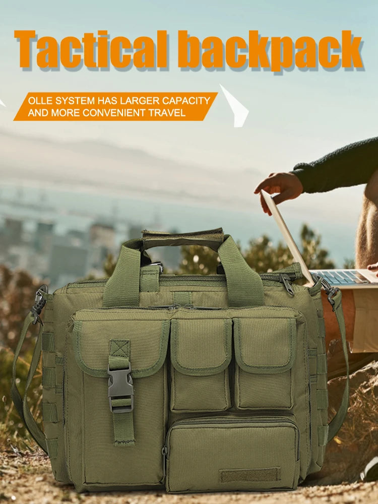 Tactical Messenger Bag Mult-Pockets Military Sling Shoulder Bag Multi-functional MOLLE for Hunting Climbing Cycling