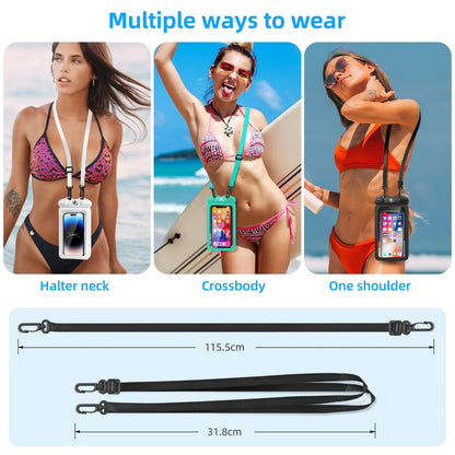 Waterproof Underwater PVC Package Pouch Diving Bags For iPhone Outdoor Mobile Phone Double Pocket Case For Samsung Xiaomi Huawei