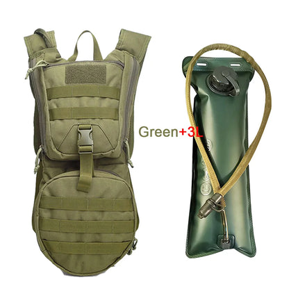 With 2/3L Water Bag Hydration Backpack Tactical Hydration Pack Backpack Military for Hiking Cycling Climbing Outdoor Bladder