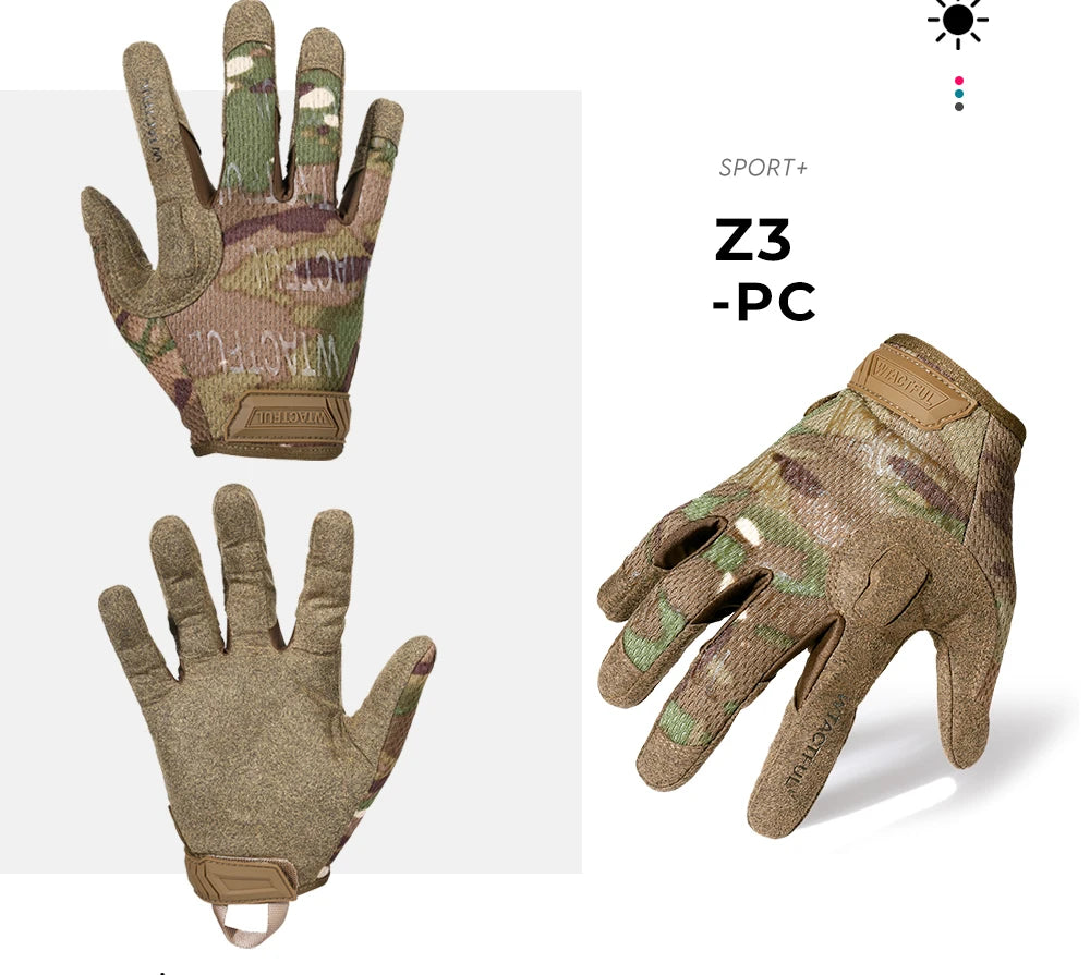 Tactical Full Finger Gloves Touch Screen Breathable Paintball Airsoft Shooting Hiking Combat Sport Hunting Bicycle Work Gear Men