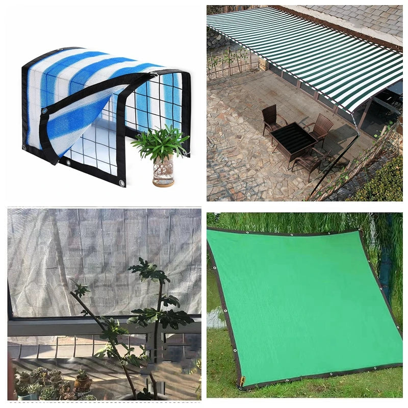 12 Pin Anti-UV HDPE Shading Net Garden Balcony Succulent Plant Sunshade Net Outdoor Swimming Pool Sun Shade Net Car Cover