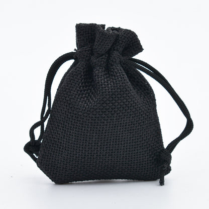 5pcs Multisize Jute Burlap Linen Drawstring Bag Christmas Halloween Gift Bags Wedding Birthday Party Candy Chocolate Packing Bag