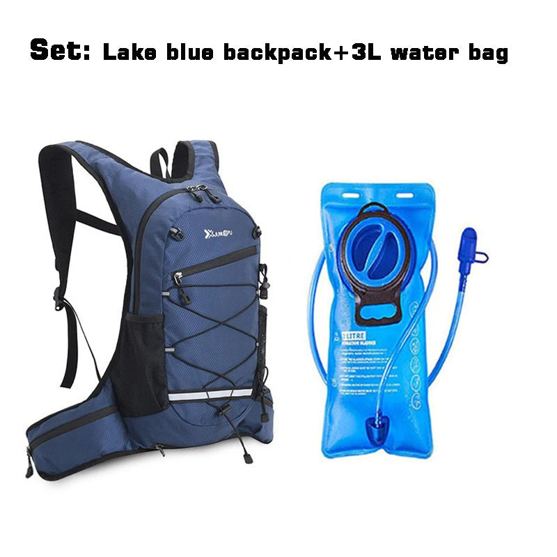 Outdoor Sports Water Bag Set 3Liters Inner Bladder Backpack Water Bag Rucksack Waterbag Knapsack with Suction Nozzle Water Pipe
