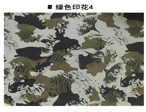 Camouflage Fabric By The Meter for Clothing Coats Pants Sewing Printed Outdoor Cloth Medium-thick Summer Diy Textile Blue-green
