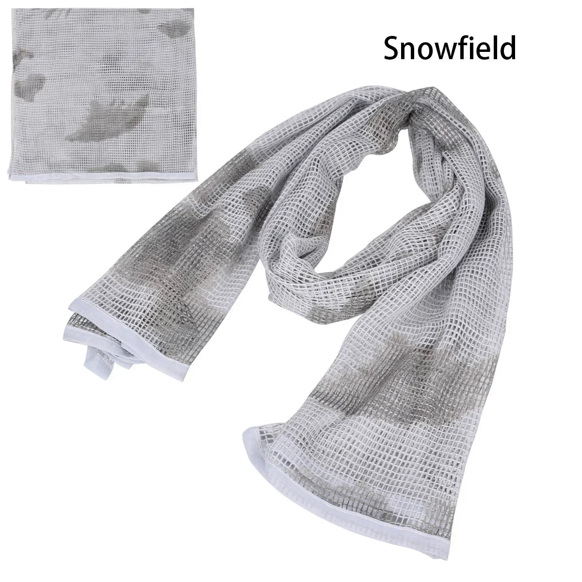 Camouflage Netting Scarf Sniper Veil Camo Mesh Face Scarf Veil Shemagh Head Wrap for Outdoor Camping Hiking Hunting Shooting