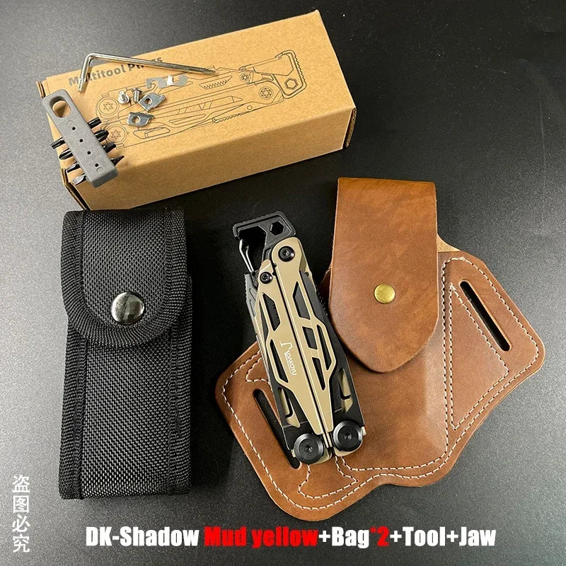 DAKOYU DKShadow Multitool Camping Pliers with Emergency Whistle -8 Color Compact Outdoor Tool, Suitable for Hiking and Camping
