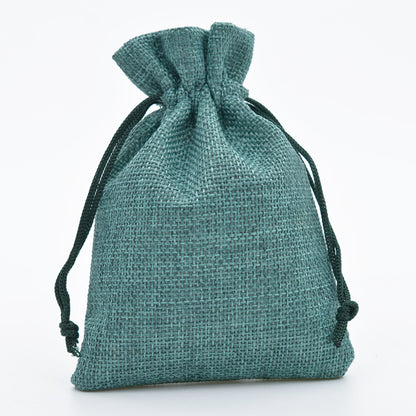 5pcs Multisize Jute Burlap Linen Drawstring Bag Christmas Halloween Gift Bags Wedding Birthday Party Candy Chocolate Packing Bag