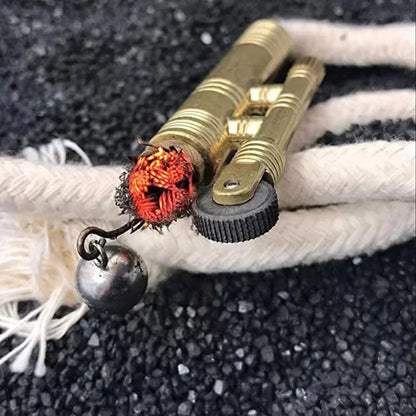 New Metal Windproof Match Rope Kerosene Lighter Outdoor Camping Survival Retro Vintage Tinder Smoking Accessories Gadgets.