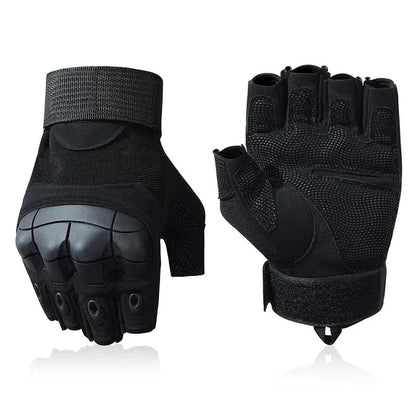 Mountaineering Outdoor Tactical Fingerless Gloves Hard Knuckle Paintball Airsoft Hunting Combat Riding Hiking Half Finger Glove