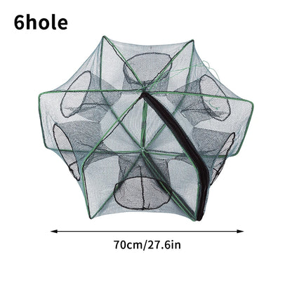 Mesh for Fishing Crayfish Net Fish Trap Foldable Crayfish Catcher Casting Network Crab Trap Catchers Cage Fishing Accessories