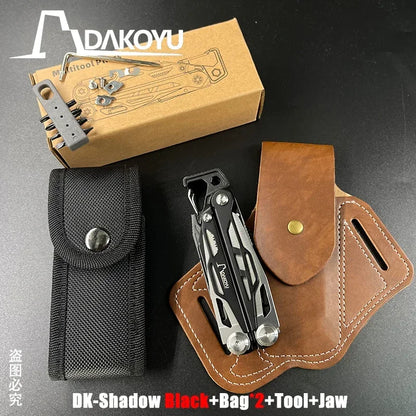 DAKOYU DKShadow Multitool Camping Pliers with Emergency Whistle -8 Color Compact Outdoor Tool, Suitable for Hiking and Camping