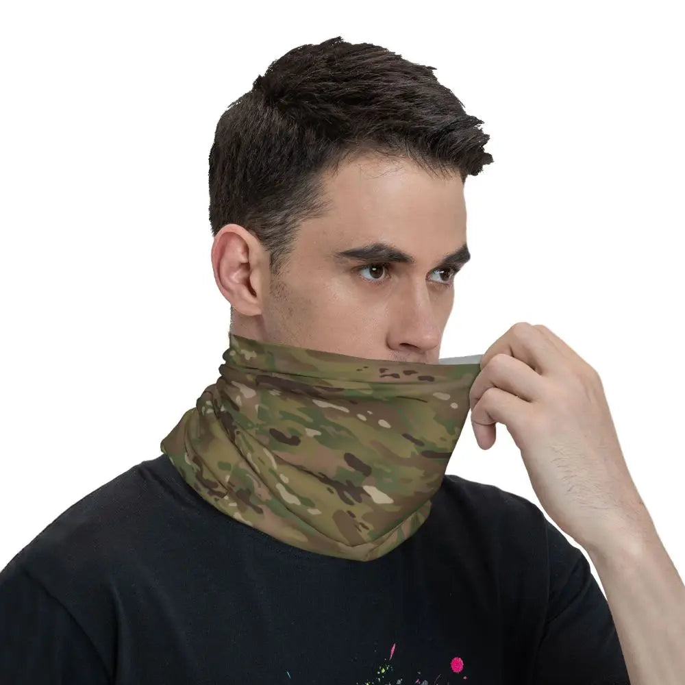 Custom Flecktarn Camo Bandana Neck Gaiter Windproof Face Scarf Cover Men Women Woodland Camouflage Headwear Tube Balaclava