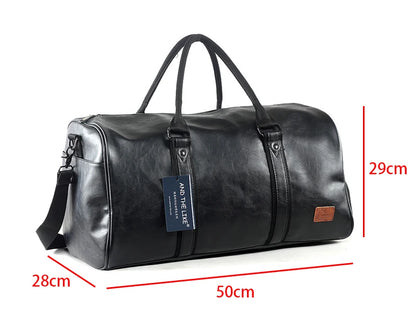 Leather Handbag Gym Bag Fitness Travel Shoe Pocket Luggage Outdoor Shoulder Crossbody Duffle Side Sac De Sports Bag For Men