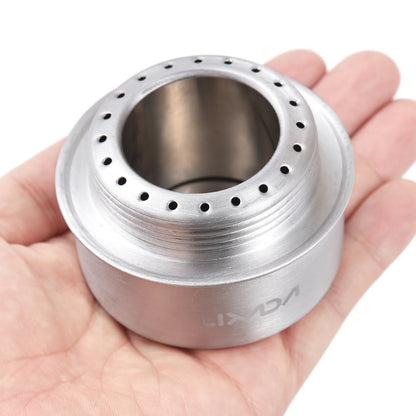 Portable Mini Aluminum Alloy Alcohol Stove with Lid and Cross Stand Outdoor Camping Hiking Backpacking