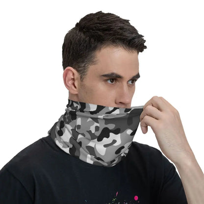 Custom Flecktarn Camo Bandana Neck Gaiter Windproof Face Scarf Cover Men Women Woodland Camouflage Headwear Tube Balaclava