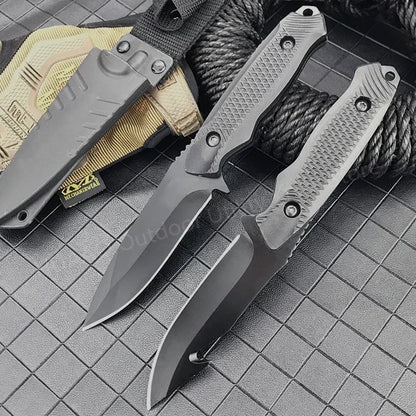 Survival Fixed Blade Knife High Hardness 5Cr13Mov Blade ABS Handle Military Tactical Outdoor Knife EDC with Sheath Hunting Tool