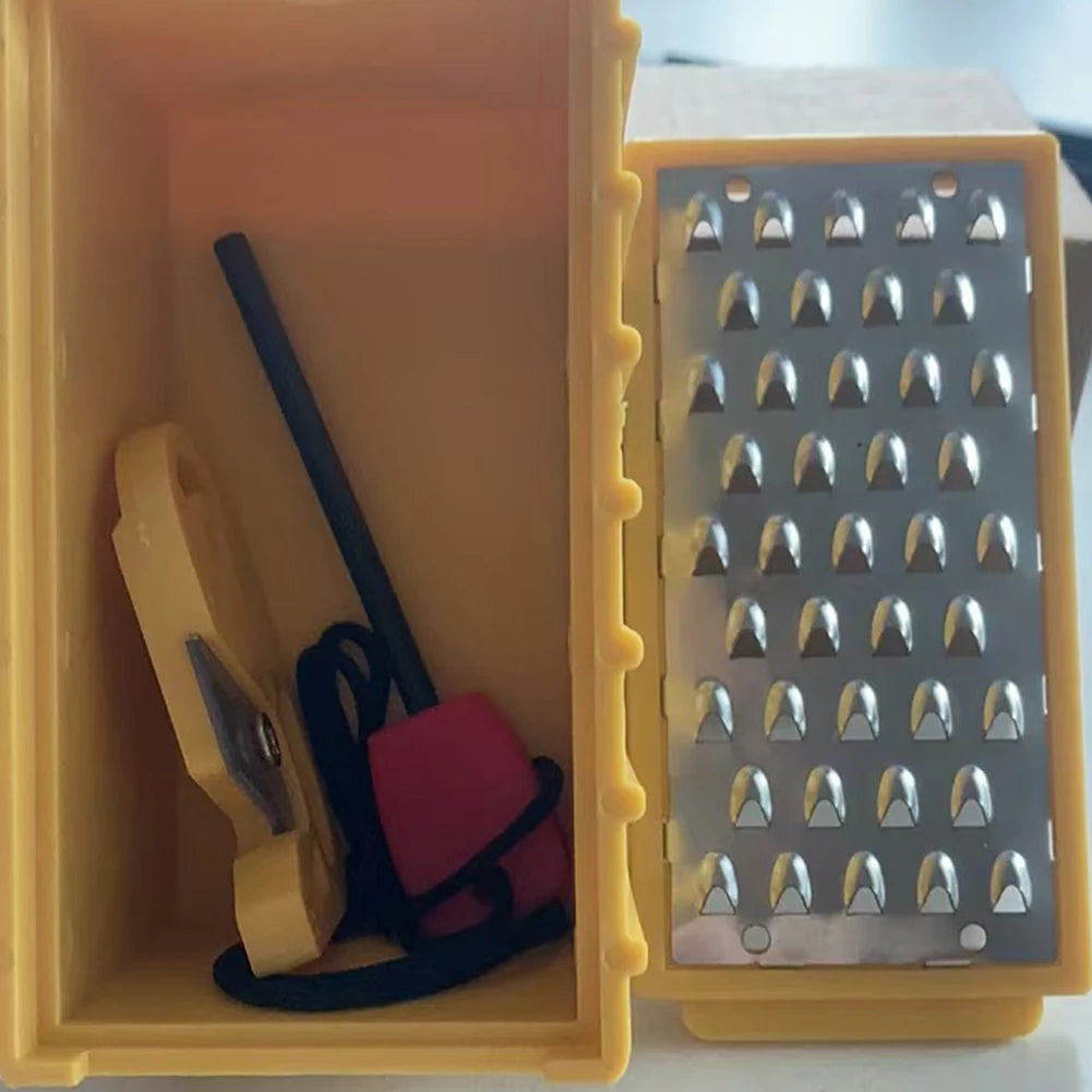 Tinder Maker with Fire Starter Tinder Maker Tool Portable Stainless Steel Grater Outdoor Survival Tool for Outdoor Use
