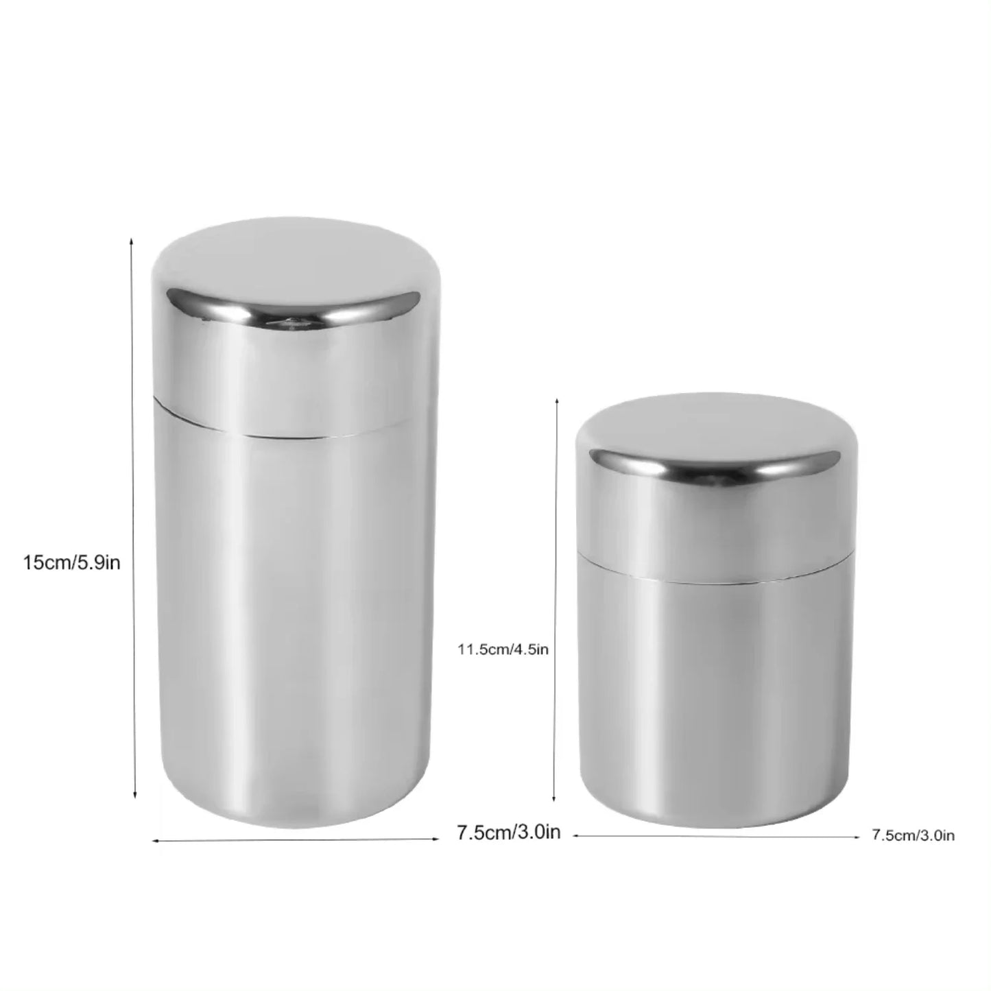 Stainless Steel Tea Can Loose Leaf Tea Tins  Small Travel Portable Container Coffee Sugar  Box Containers Kitchen Canisters