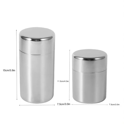 Stainless Steel Tea Can Loose Leaf Tea Tins  Small Travel Portable Container Coffee Sugar  Box Containers Kitchen Canisters