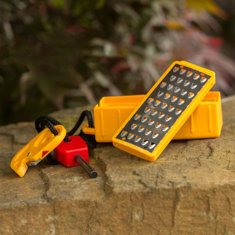 Tinder Maker with Fire Starter Tinder Maker Tool Portable Stainless Steel Grater Outdoor Survival Tool for Outdoor Use
