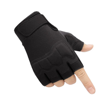 Men Women Tactical Military Army Shooting Cut Proof Fingerless Gloves Anti-Slip Outdoor Sports Paintball Airsoft Bicycle Gloves