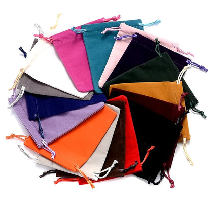 10Pcs/Lot Drawstring Velvet Sachet 5x7/7x9/10x12/13x18cm Pouches Small Size Jewelry Gift Display Packing Bags Can Customized