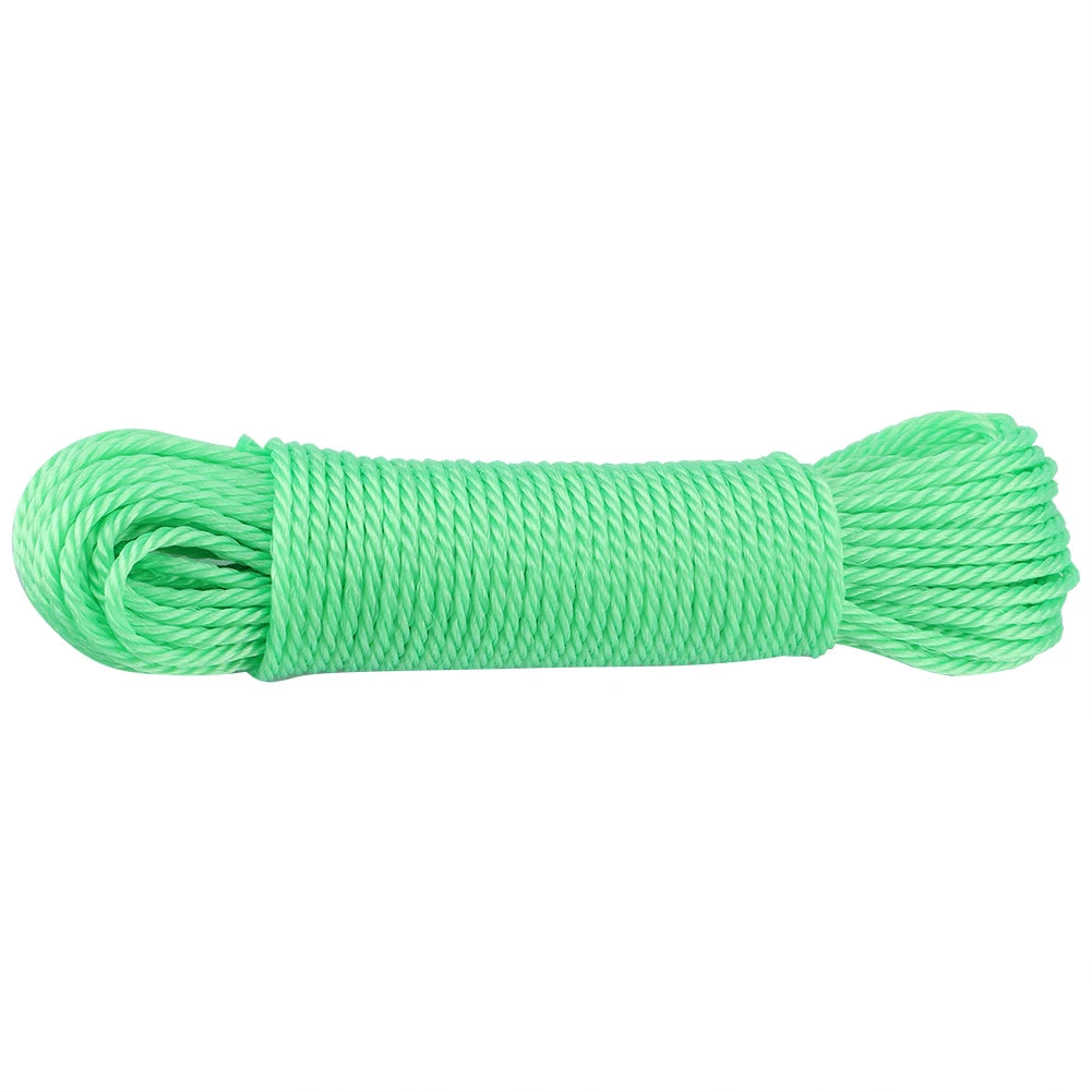 20m Nylon Rope Lines Cord Clothesline Garden Camping Outdoors Garden Long Drying Clothes Hangers Washing Lines Cord Clothesline