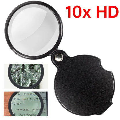 10X Magnifying Glasses For Kids Senior Pocket Magnifier For Reading Close Work Mini Folding Magnifying Magnify Glass