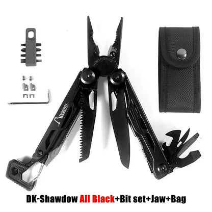 DAKOYU DKShadow Multitool Camping Pliers with Emergency Whistle -8 Color Compact Outdoor Tool, Suitable for Hiking and Camping