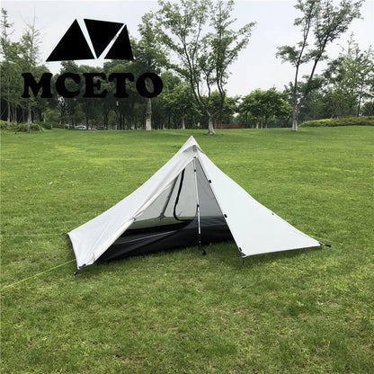 Single Person Ultralight Camping Tent Separated Dual Layer Outdoor Mesh Tent One Room One Hall 4 Season Tent for Beach Travel