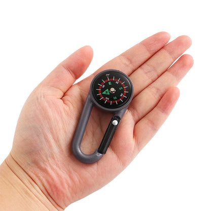 Mini Lightweight Compass, Portable Carabiner Keychain Compasses, Outdoor Camping Tool, Mountaineering Tourism Survival Equipment