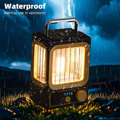 LED Rechargeable Flashlight Camping Lantern 5 Modes Super Bright Portable Hanging Tent Lamp Waterproof Hiking Fishing Outdoor