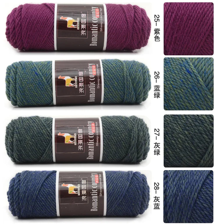 TPRPYN 1pc 100g Alpaca wool Soft Warm Knitting Worsted Alpaca Wool Crochet Yarn Thread Scarves Gloves Handcraft Pure Multic