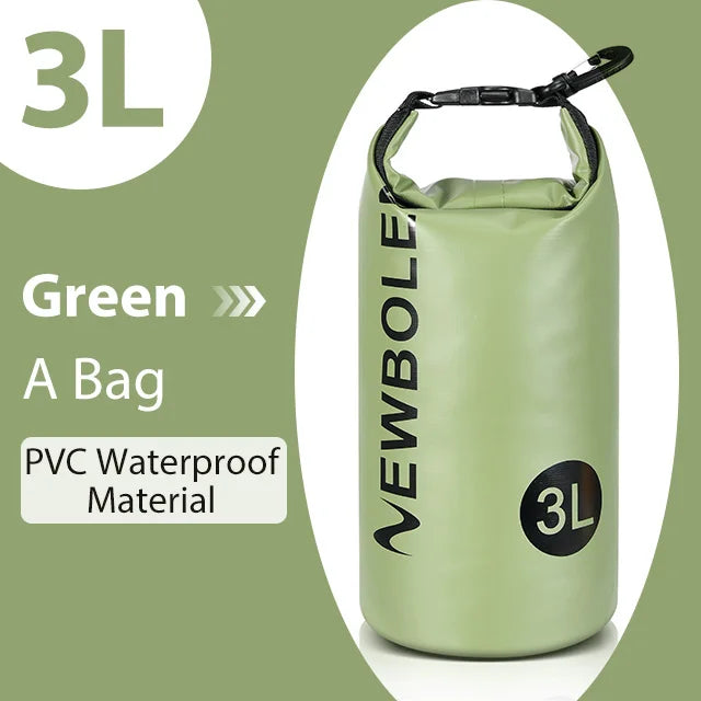 NEWBOLER 3L Waterproof Dry Bag Sack for Camping Drift Trekking Swimming Bag Rafting Kayak Trekking Fishing Outdoor Waterbag