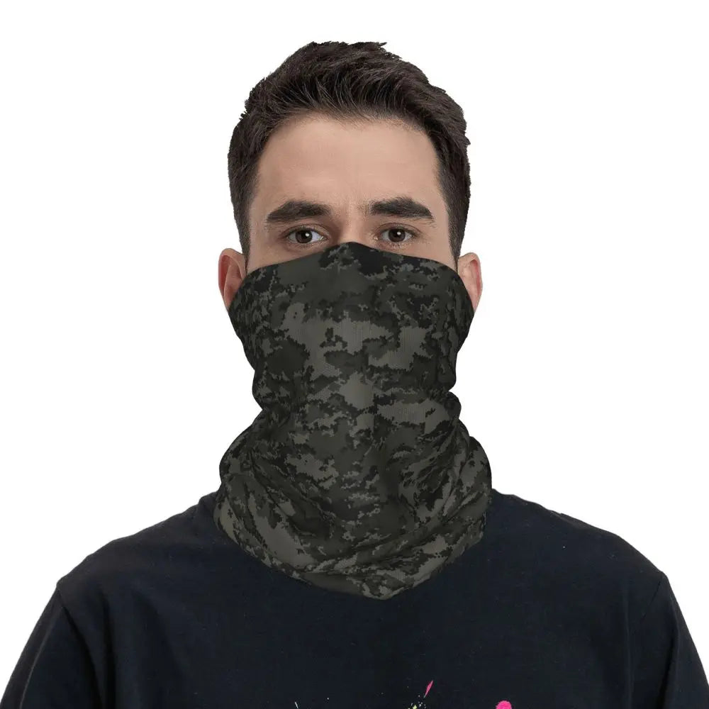 Custom Flecktarn Camo Bandana Neck Gaiter Windproof Face Scarf Cover Men Women Woodland Camouflage Headwear Tube Balaclava