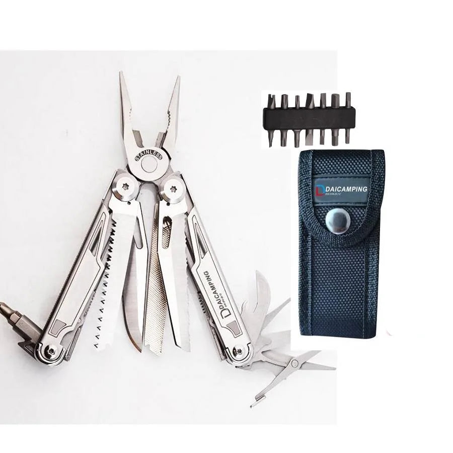Daicamping DL12 EDC Multi Tools Multifunctional 7CR17MOV Plier Camping Gear Blade Multitools Clip Folding Multi Knife