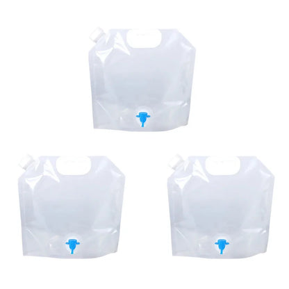 5/10L Camping Water Bag Portable Folding Water Bucket Large Water Container Outdoor Travel Collapsible Pouch Can Camping Supplie
